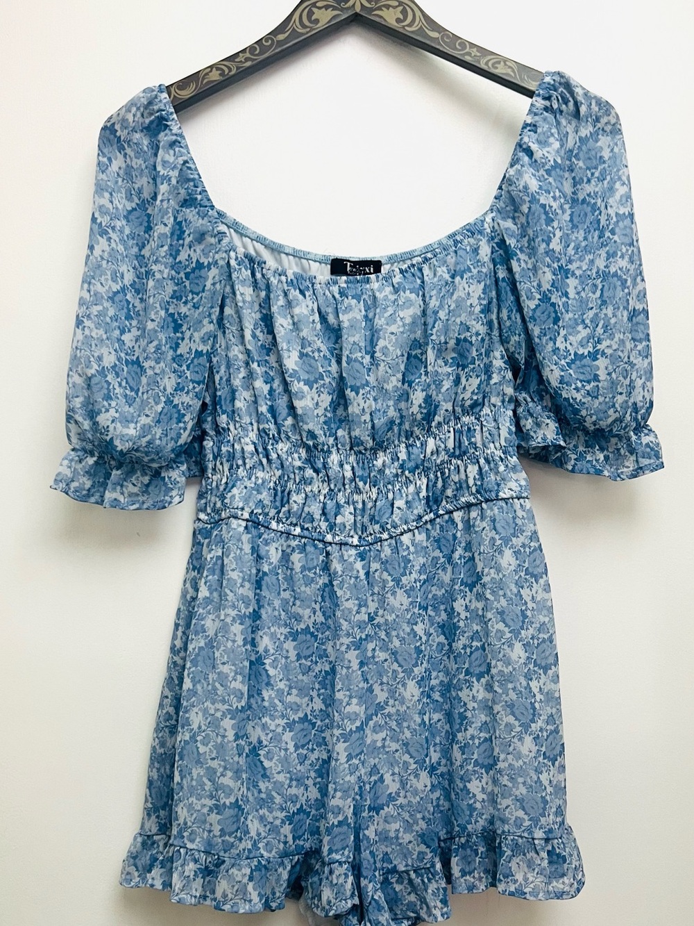 Trixxi Black & Light Blue Casual Top